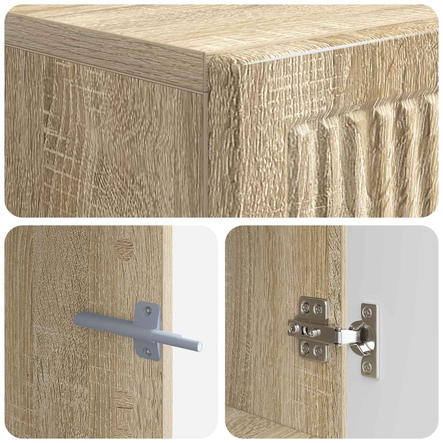 vidaXL TV Cabinet Sonoma Oak Engineered Wood