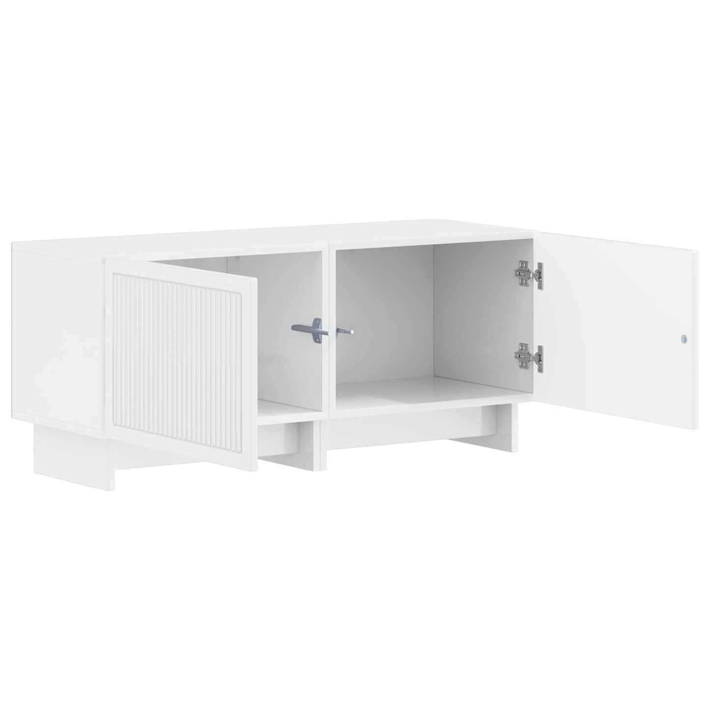 vidaXL TV Cabinet High Gloss White Engineered Wood