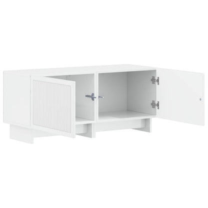 vidaXL TV Cabinet High Gloss White Engineered Wood