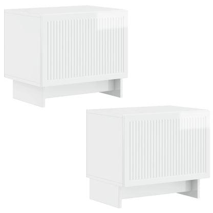 vidaXL TV Cabinet High Gloss White Engineered Wood
