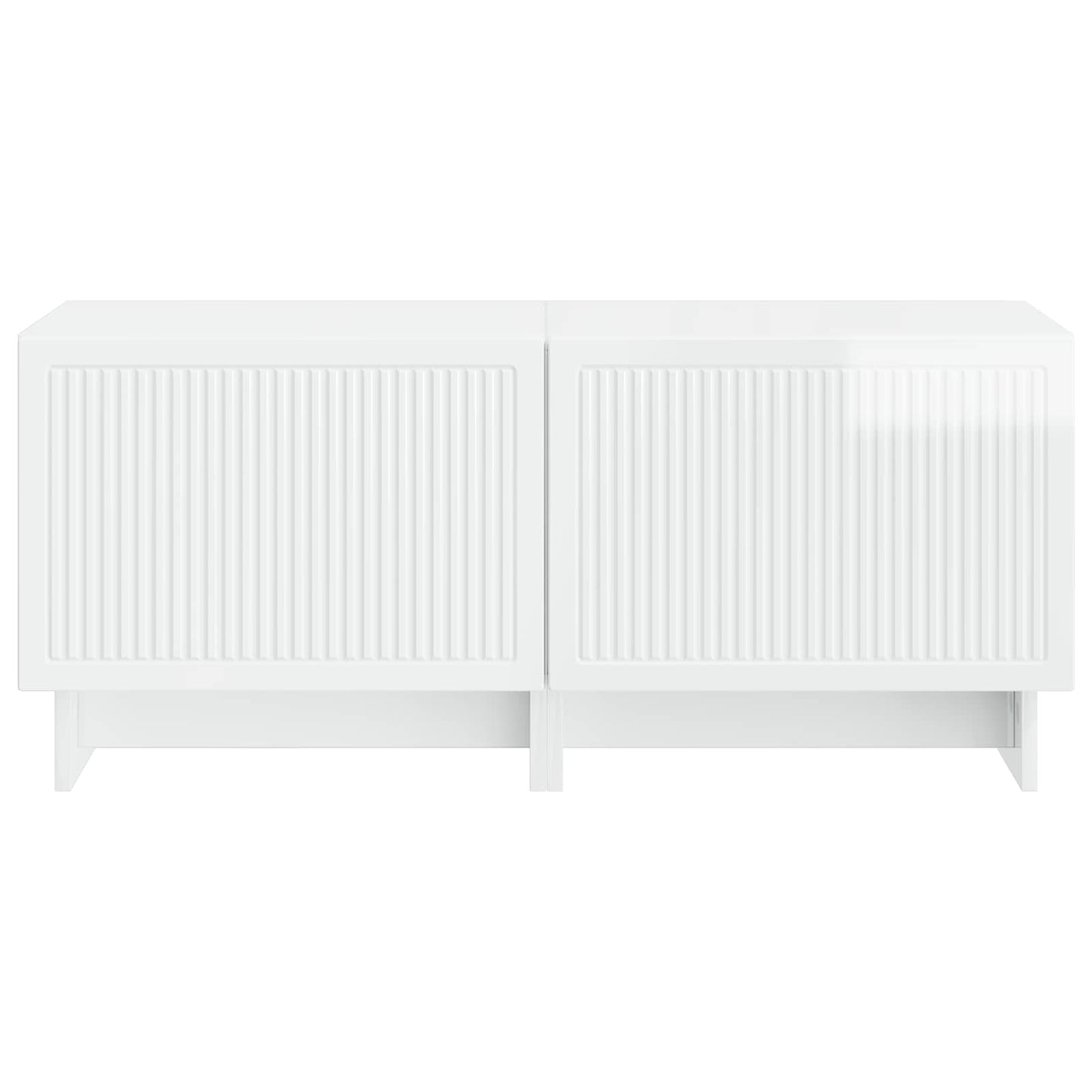 vidaXL TV Cabinet High Gloss White Engineered Wood