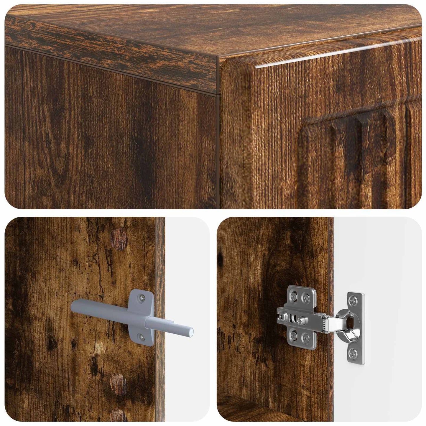 vidaXL TV Cabinet Smoked Oak Engineered Wood