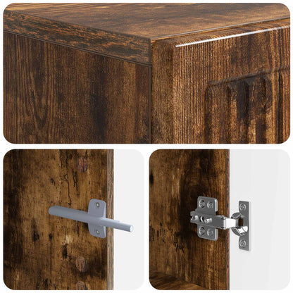 vidaXL TV Cabinet Smoked Oak Engineered Wood