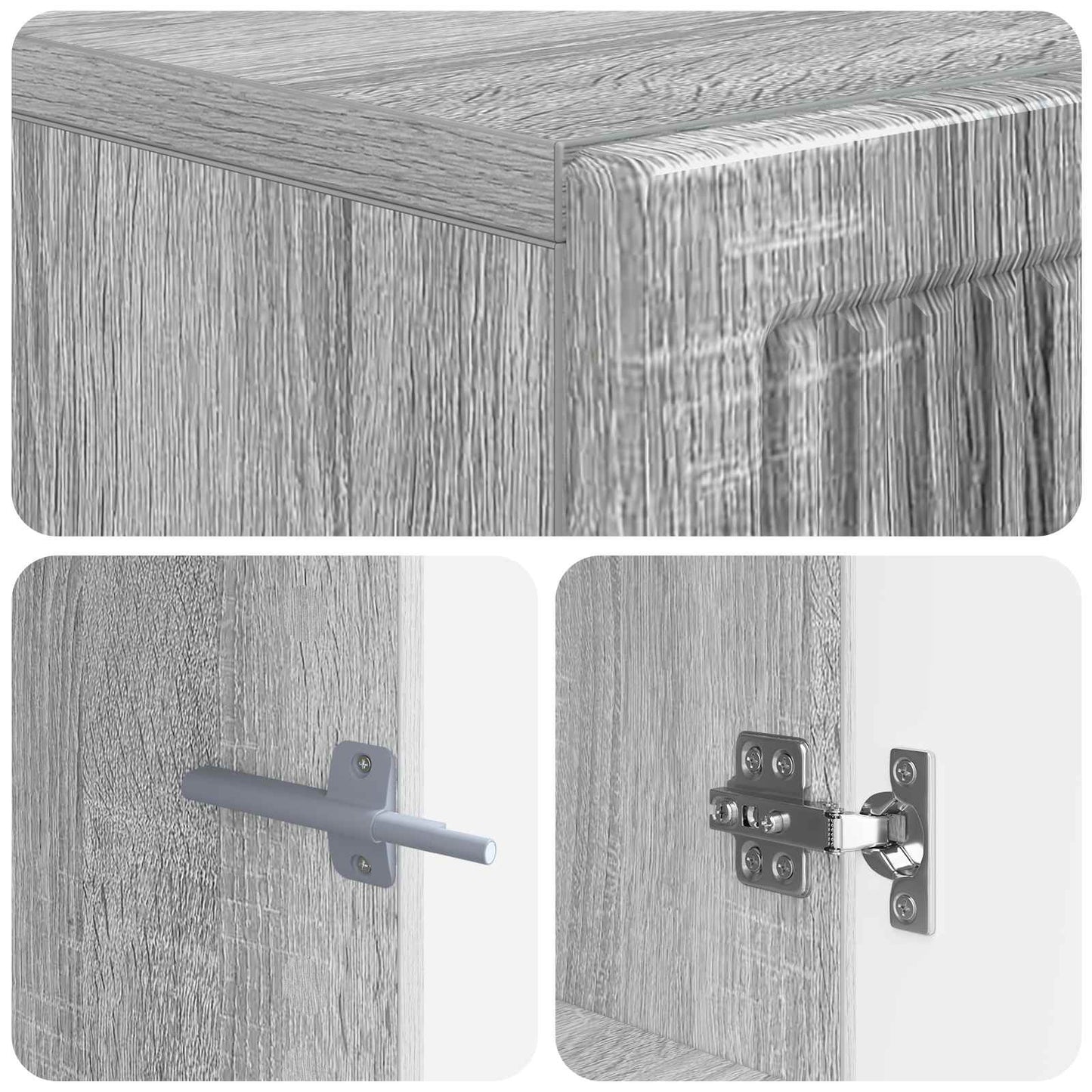 vidaXL TV Cabinet Grey Sonoma Engineered Wood