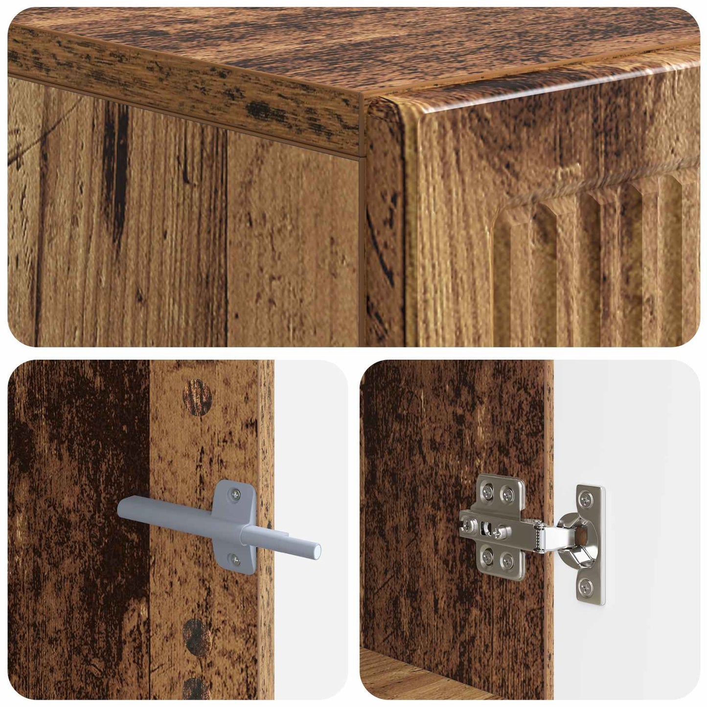 vidaXL TV Cabinet Old Wood Engineered Wood