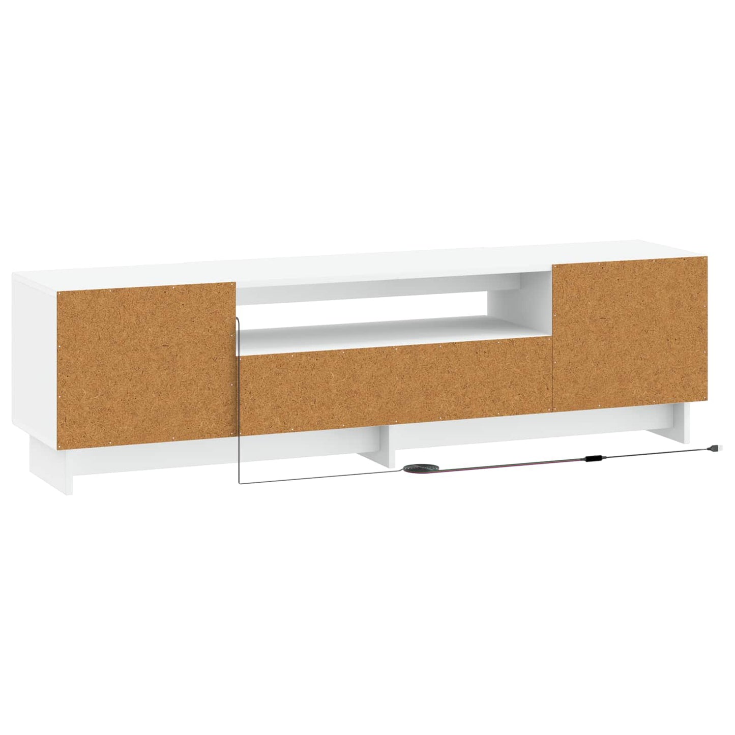 vidaXL LED TV Cabinet White Engineered Wood