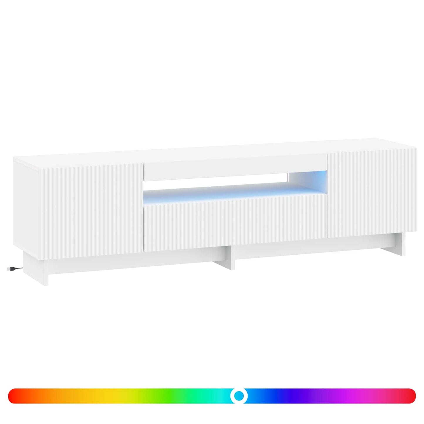 vidaXL LED TV Cabinet White Engineered Wood