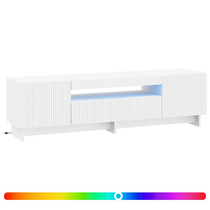 vidaXL LED TV Cabinet White Engineered Wood