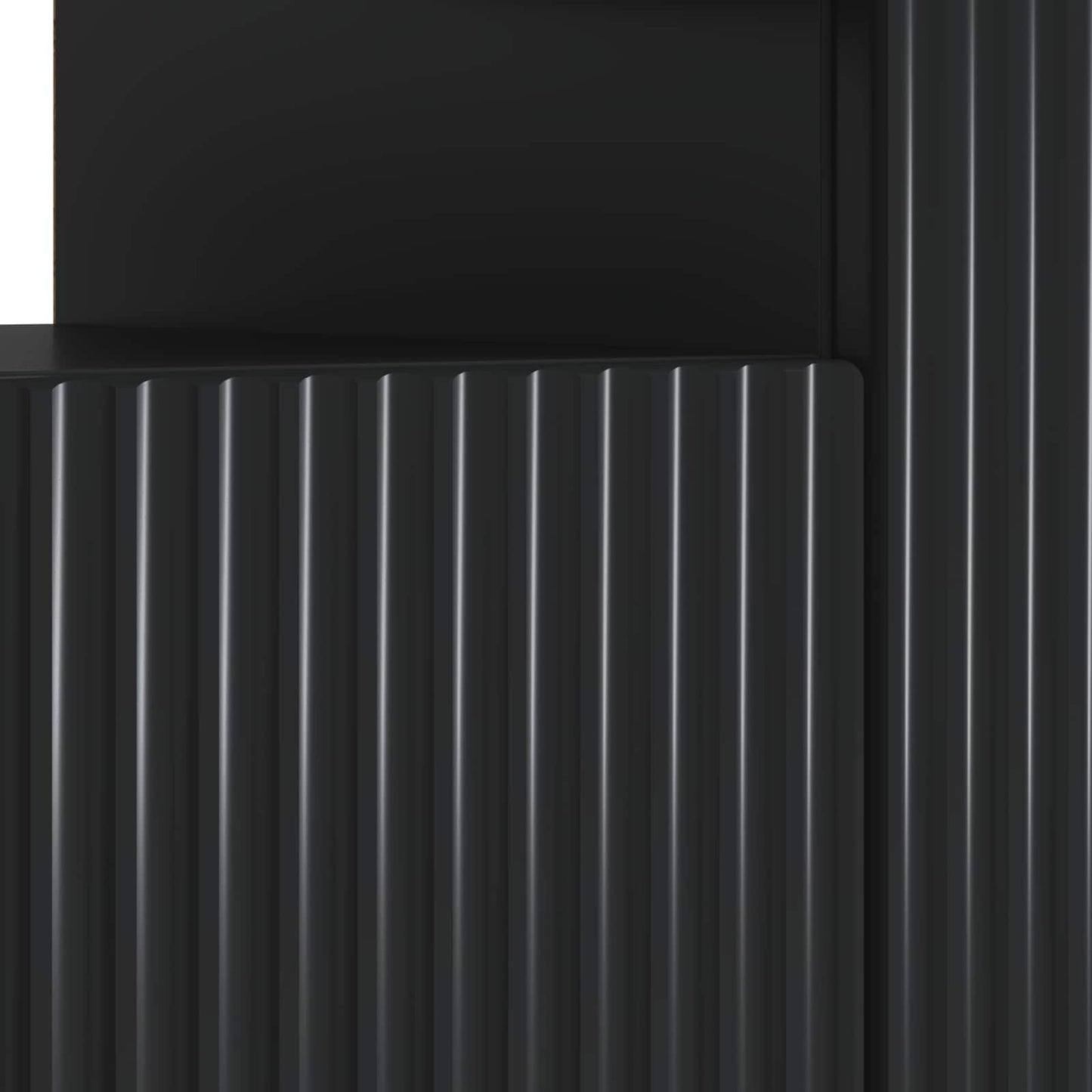 vidaXL LED TV Cabinet Black Engineered Wood