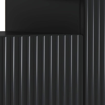vidaXL LED TV Cabinet Black Engineered Wood