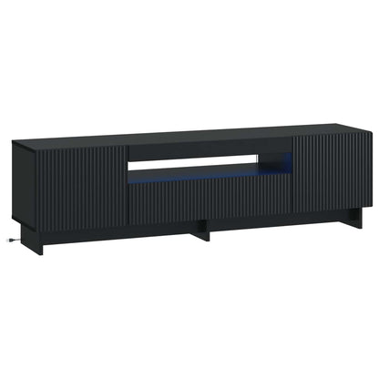 vidaXL LED TV Cabinet Black Engineered Wood