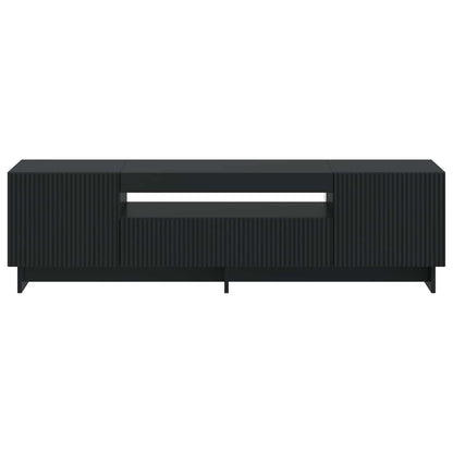 vidaXL LED TV Cabinet Black Engineered Wood
