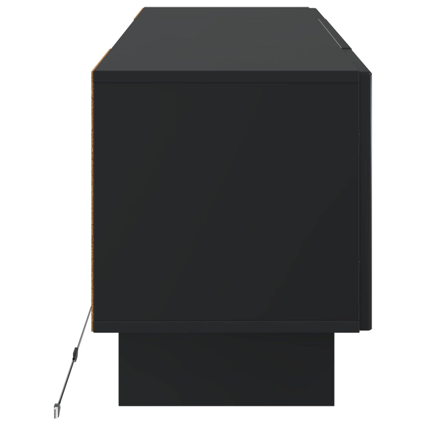 vidaXL LED TV Cabinet Black Engineered Wood
