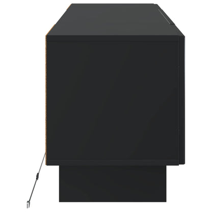 vidaXL LED TV Cabinet Black Engineered Wood