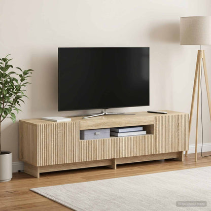 vidaXL LED TV Cabinet Sonoma Oak Engineered Wood