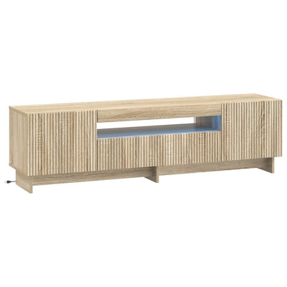 vidaXL LED TV Cabinet Sonoma Oak Engineered Wood