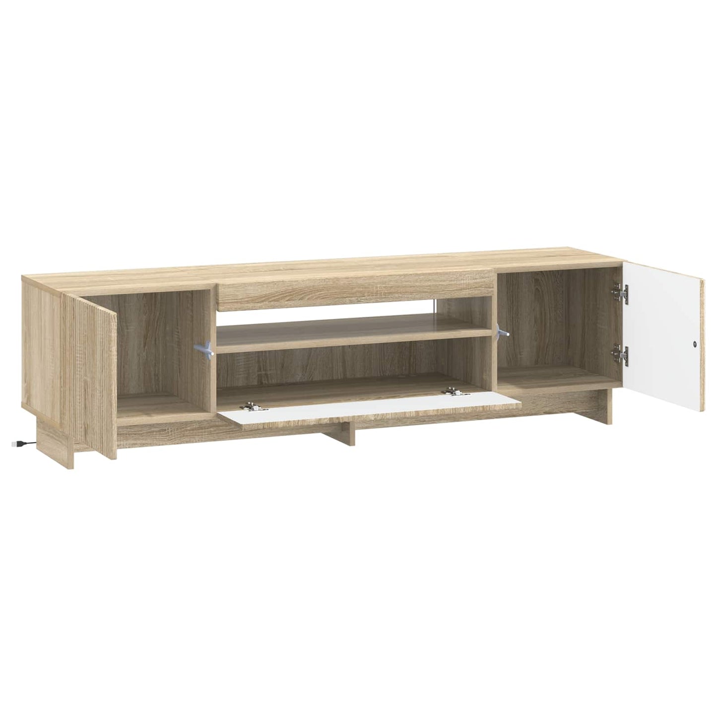 vidaXL LED TV Cabinet Sonoma Oak Engineered Wood