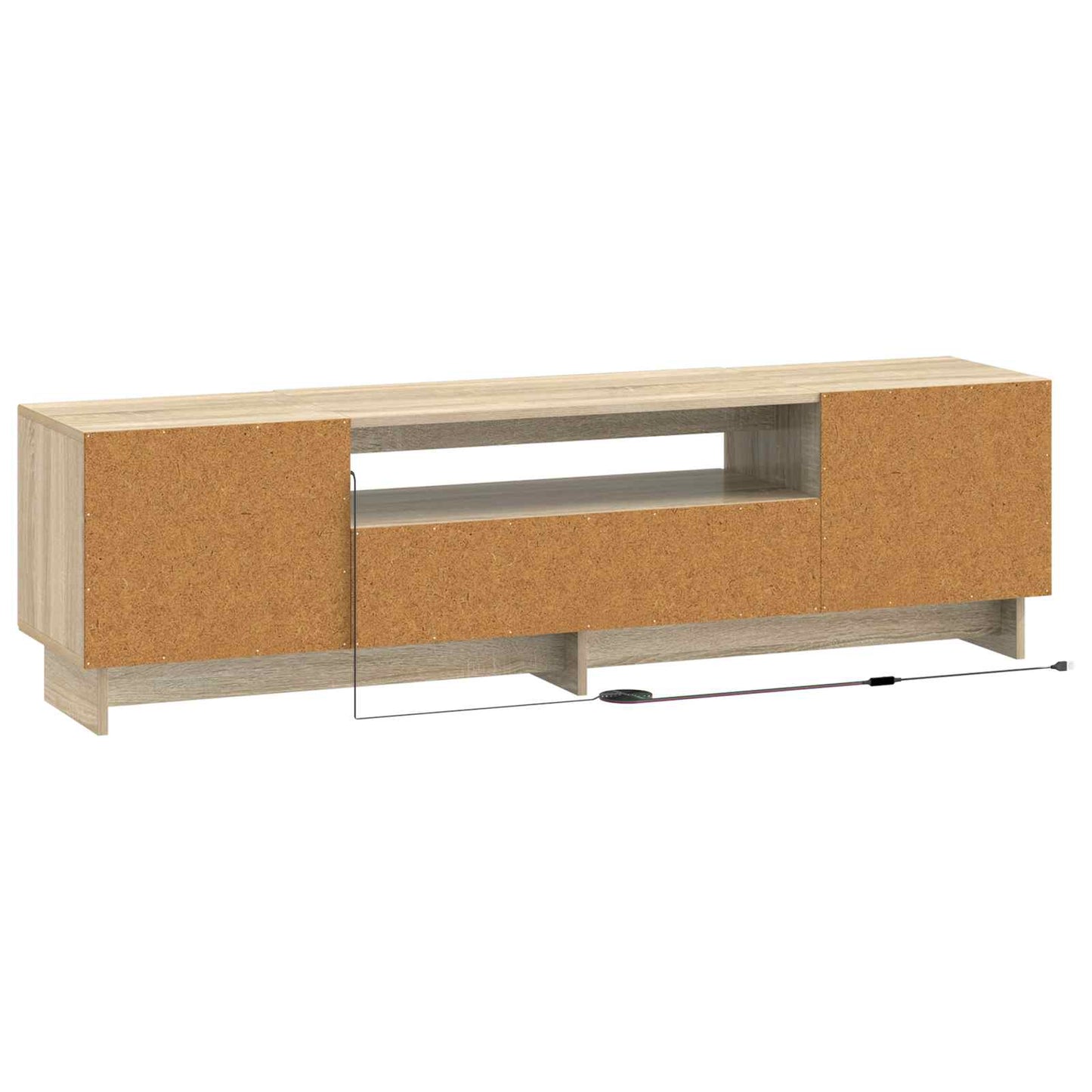 vidaXL LED TV Cabinet Sonoma Oak Engineered Wood