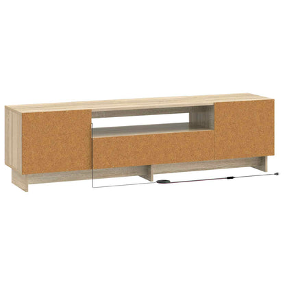 vidaXL LED TV Cabinet Sonoma Oak Engineered Wood