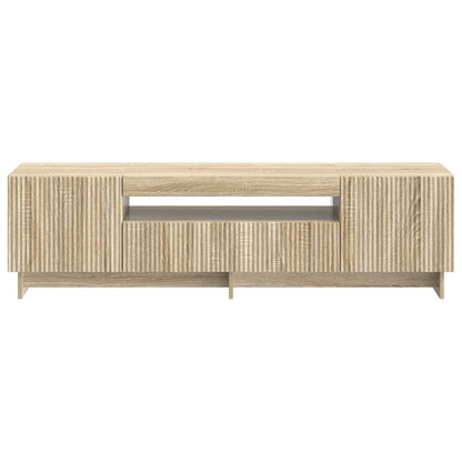 vidaXL LED TV Cabinet Sonoma Oak Engineered Wood