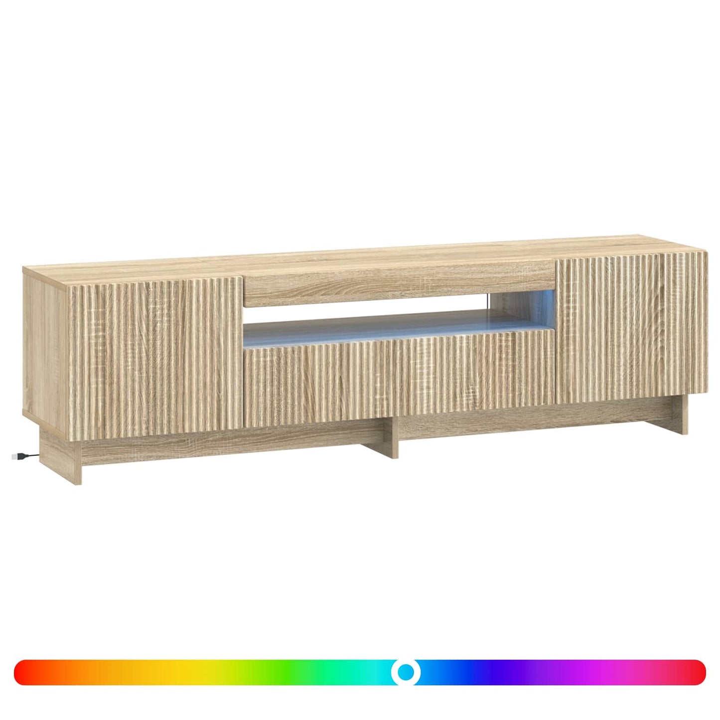 vidaXL LED TV Cabinet Sonoma Oak Engineered Wood