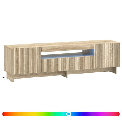vidaXL LED TV Cabinet Sonoma Oak Engineered Wood