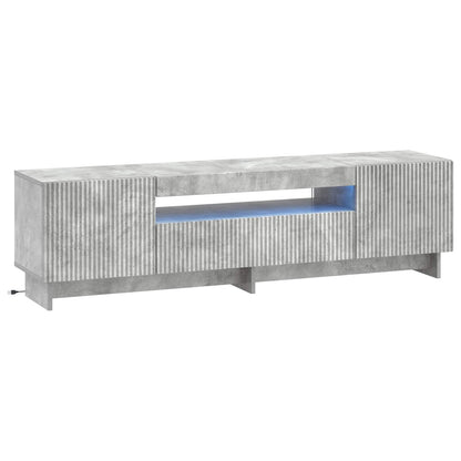 vidaXL LED TV Cabinet Concrete Grey Engineered Wood