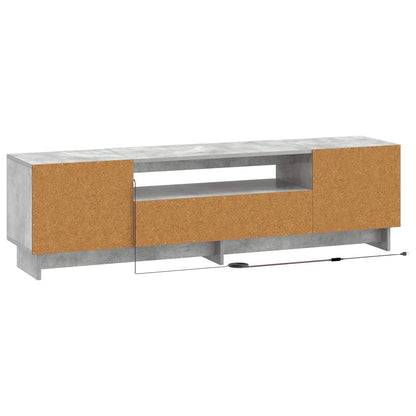 vidaXL LED TV Cabinet Concrete Grey Engineered Wood