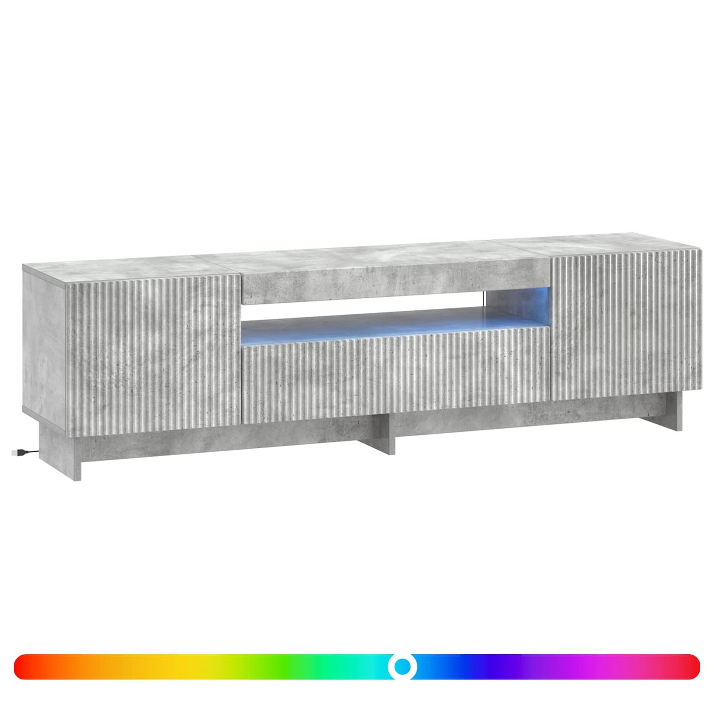 vidaXL LED TV Cabinet Concrete Grey Engineered Wood