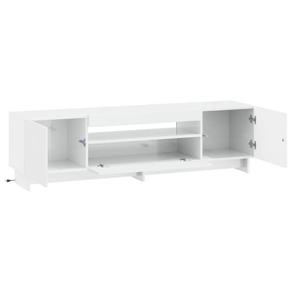 vidaXL LED TV Cabinet High Gloss White Engineered Wood
