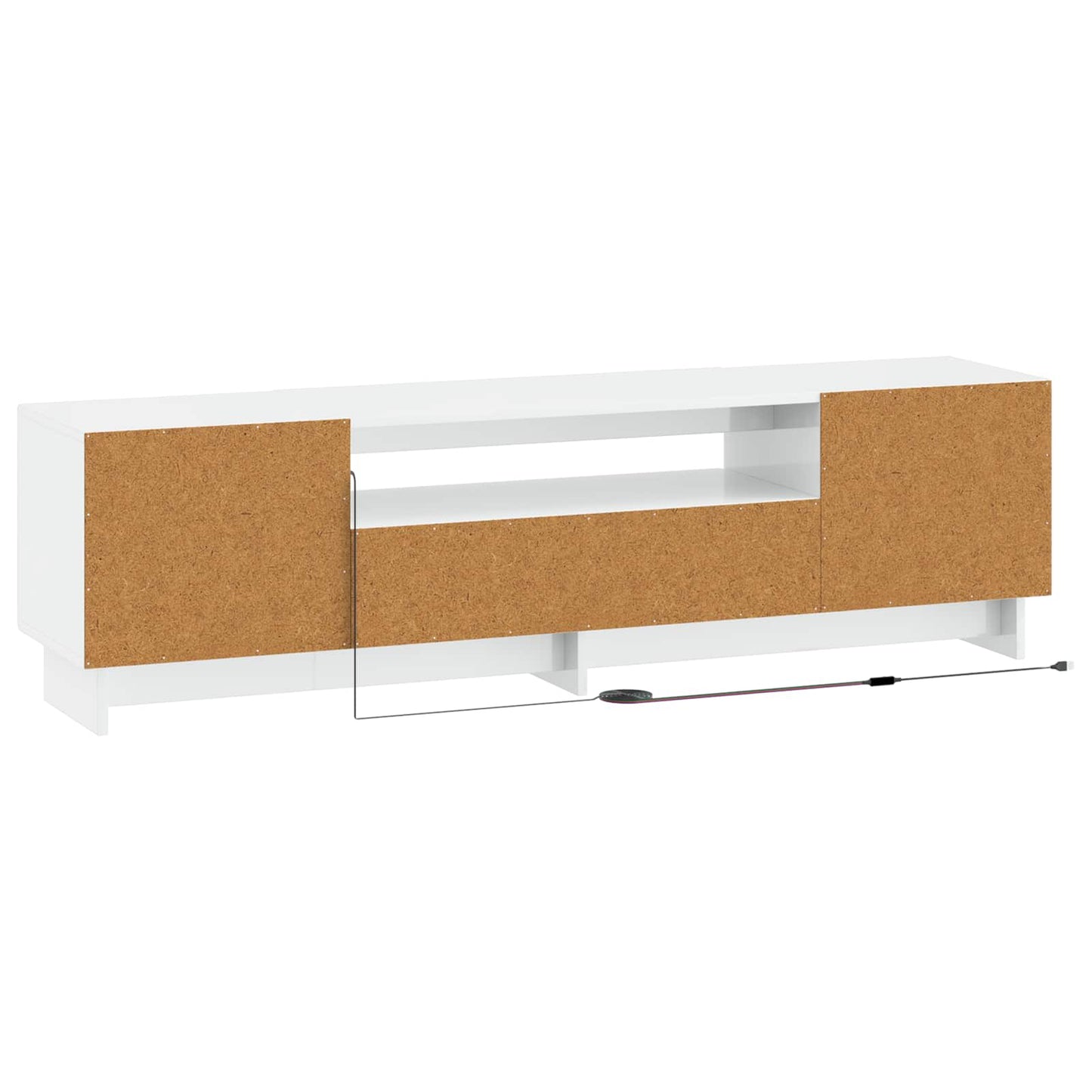 vidaXL LED TV Cabinet High Gloss White Engineered Wood
