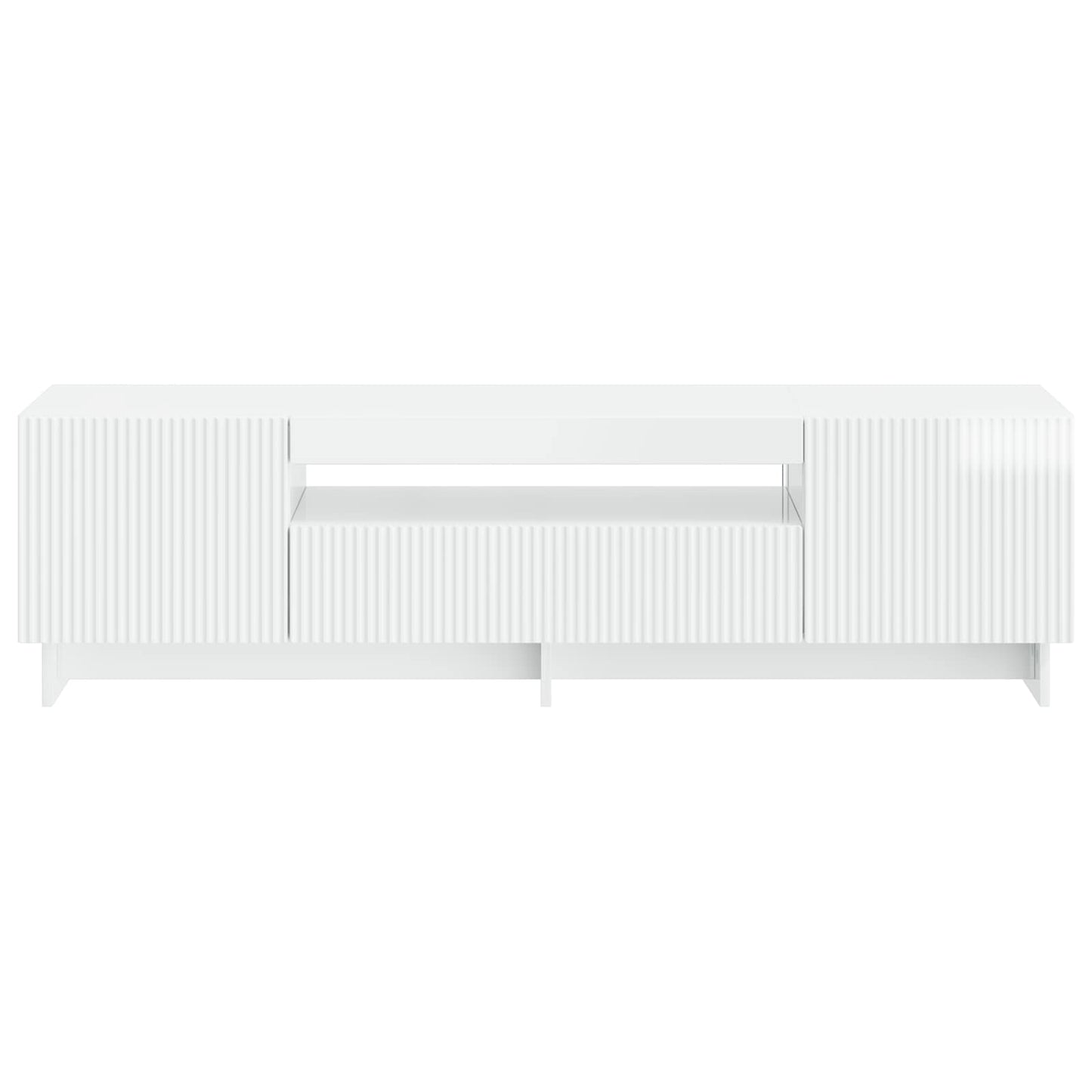 vidaXL LED TV Cabinet High Gloss White Engineered Wood