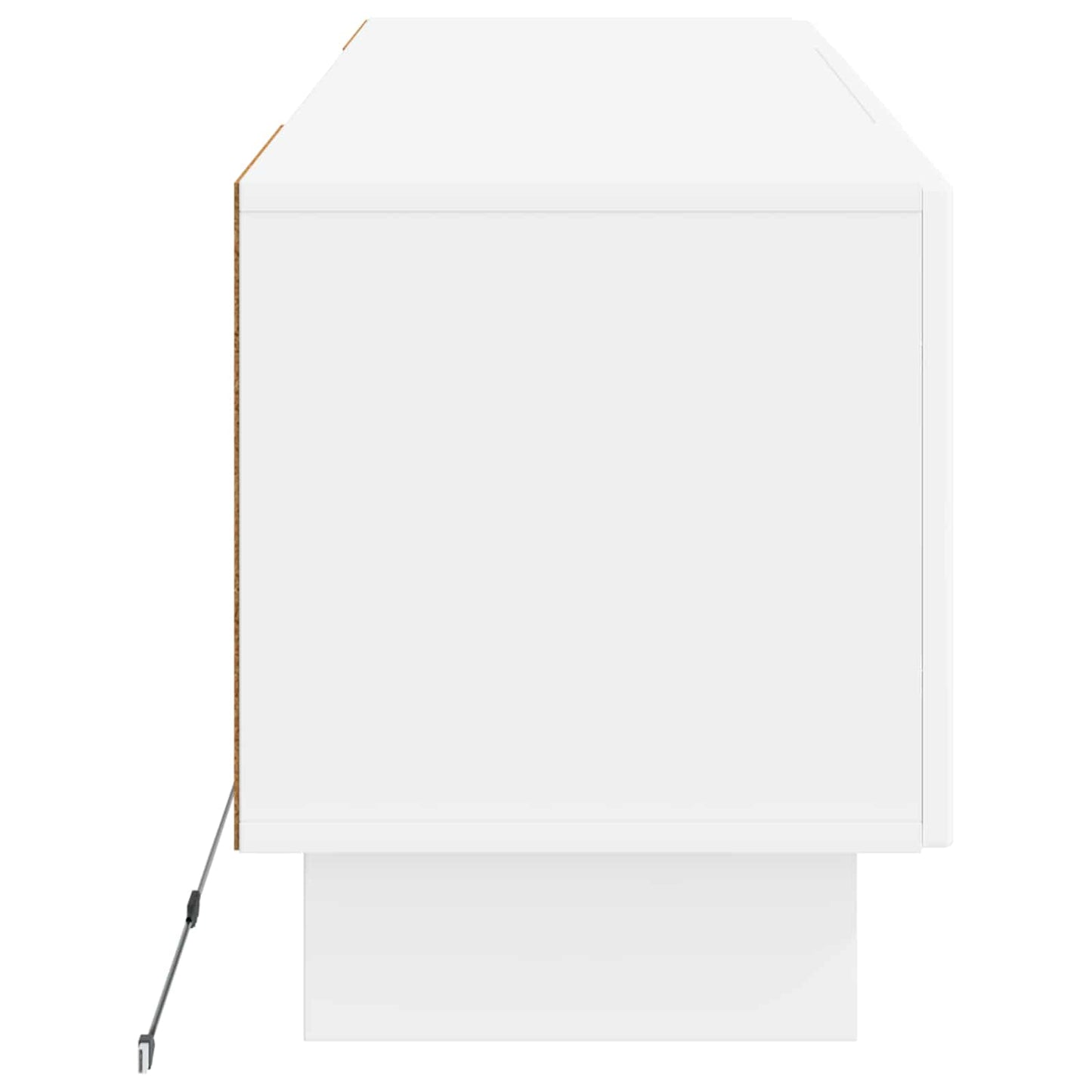 vidaXL LED TV Cabinet High Gloss White Engineered Wood