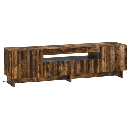 vidaXL LED TV Cabinet Smoked Oak Engineered Wood