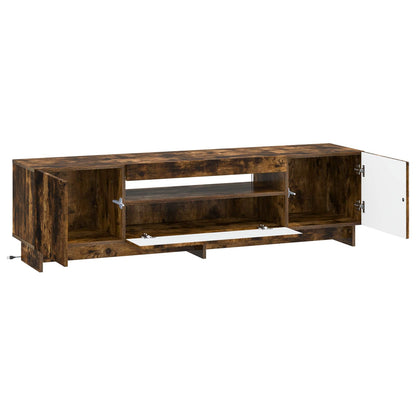 vidaXL LED TV Cabinet Smoked Oak Engineered Wood
