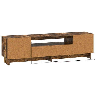 vidaXL LED TV Cabinet Smoked Oak Engineered Wood