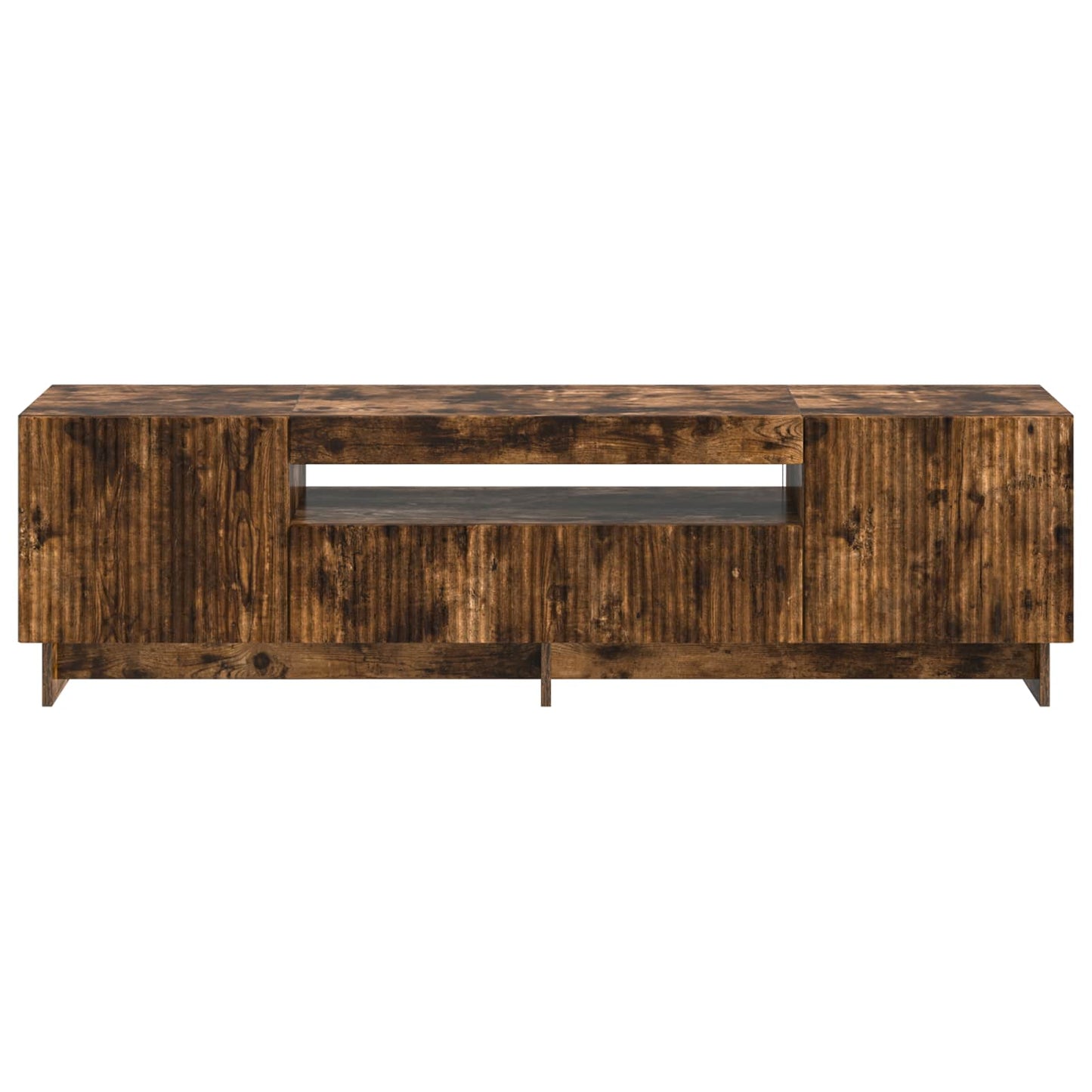 vidaXL LED TV Cabinet Smoked Oak Engineered Wood