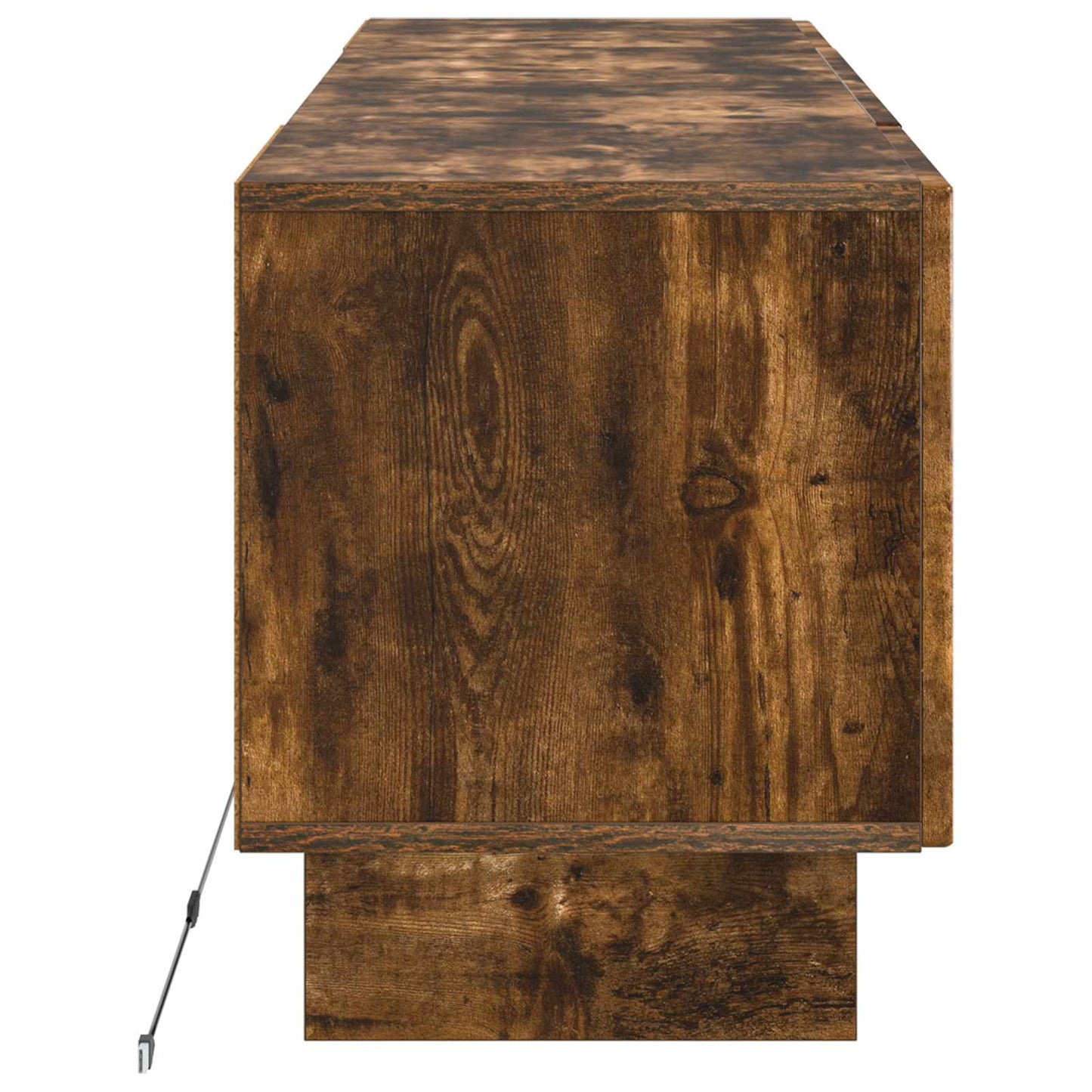 vidaXL LED TV Cabinet Smoked Oak Engineered Wood