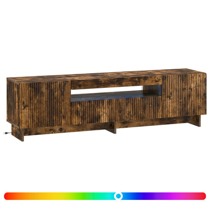 vidaXL LED TV Cabinet Smoked Oak Engineered Wood