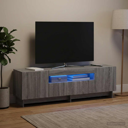 vidaXL LED TV Cabinet Grey Sonoma Engineered Wood
