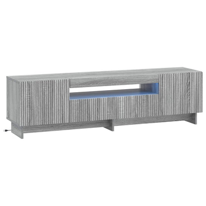 vidaXL LED TV Cabinet Grey Sonoma Engineered Wood