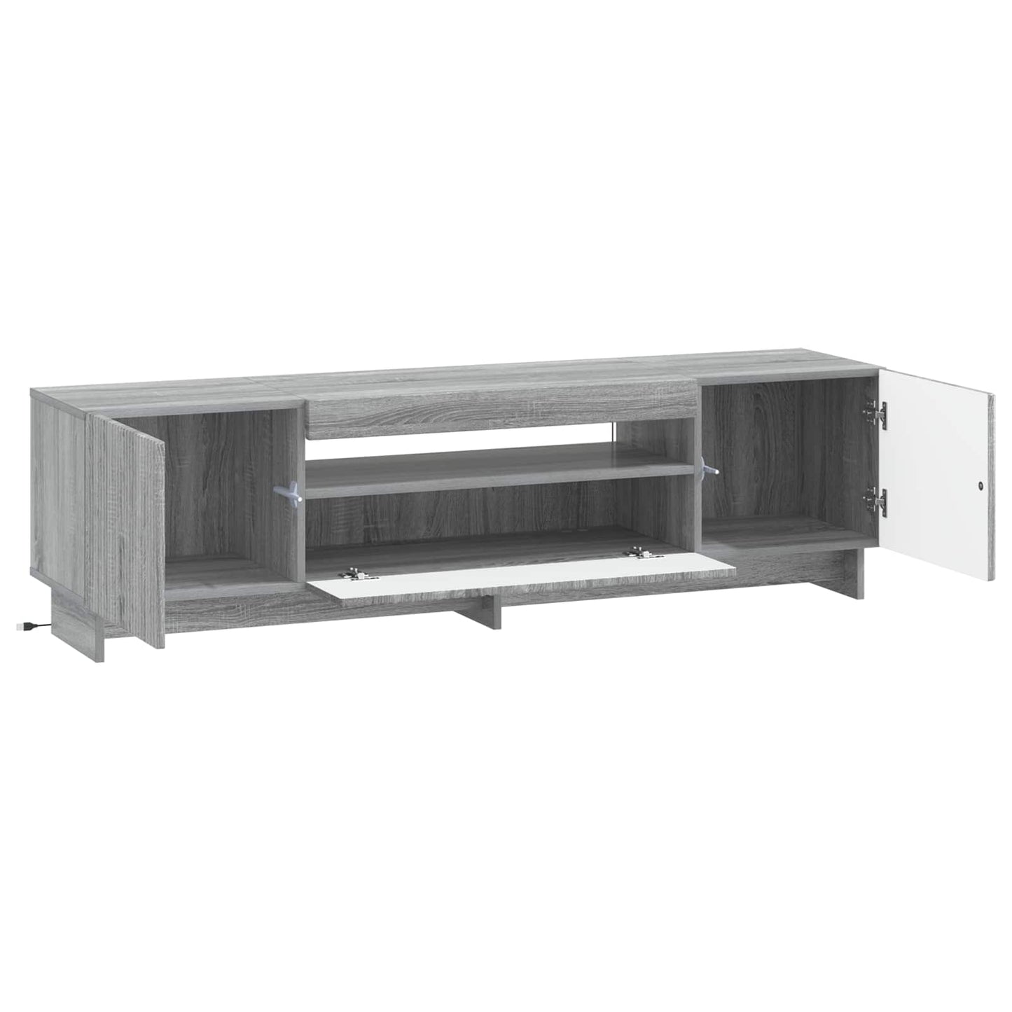 vidaXL LED TV Cabinet Grey Sonoma Engineered Wood