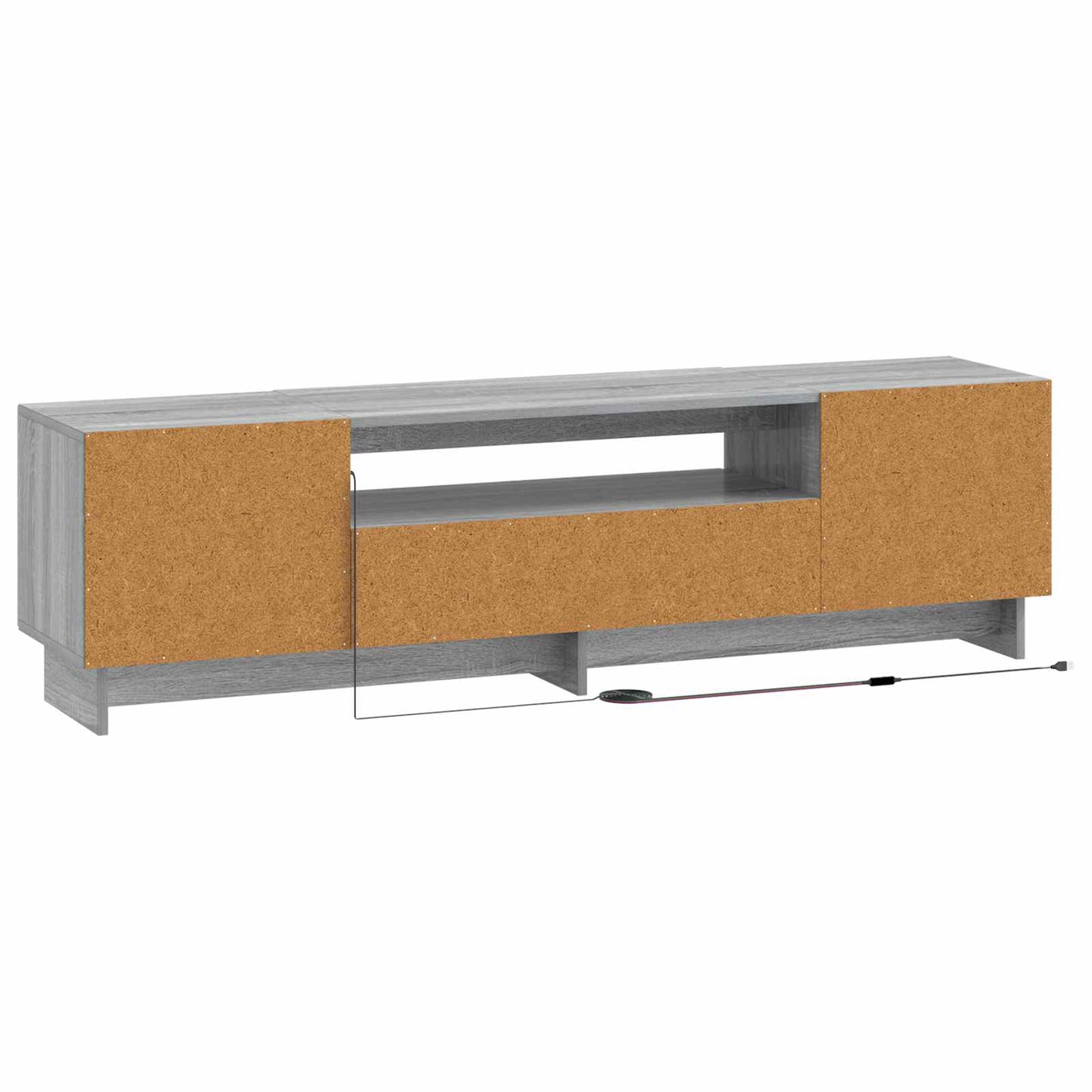 vidaXL LED TV Cabinet Grey Sonoma Engineered Wood