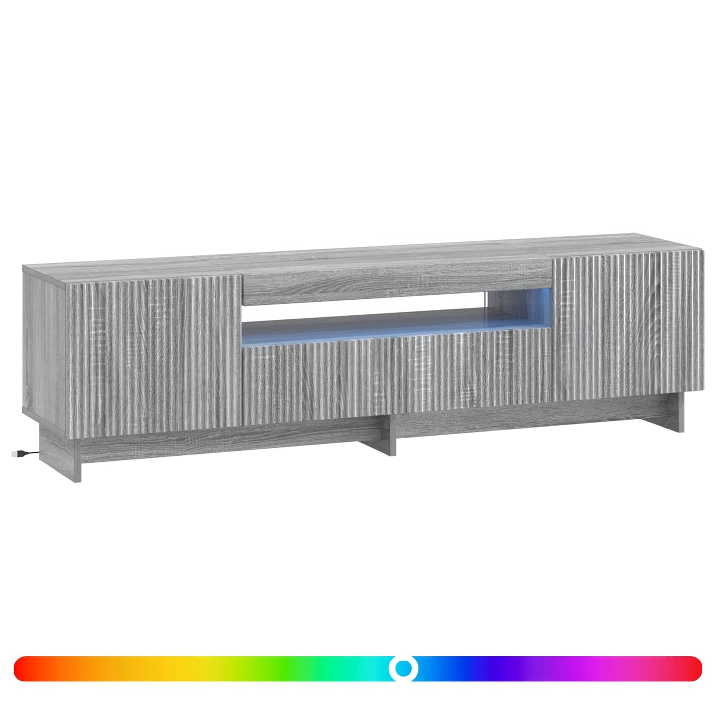 vidaXL LED TV Cabinet Grey Sonoma Engineered Wood