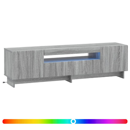 vidaXL LED TV Cabinet Grey Sonoma Engineered Wood
