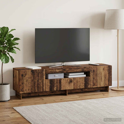 vidaXL LED TV Cabinet Old Wood Engineered Wood