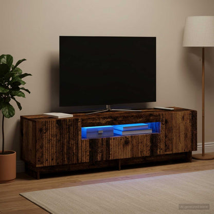 vidaXL LED TV Cabinet Old Wood Engineered Wood