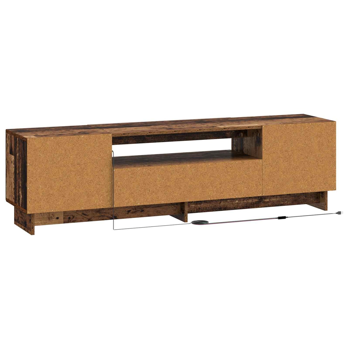 vidaXL LED TV Cabinet Old Wood Engineered Wood