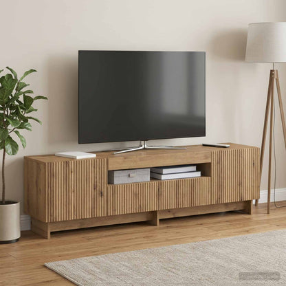 vidaXL LED TV Cabinet Artisan Oak Engineered Wood