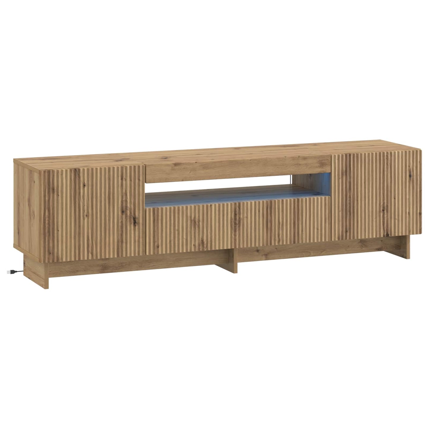 vidaXL LED TV Cabinet Artisan Oak Engineered Wood